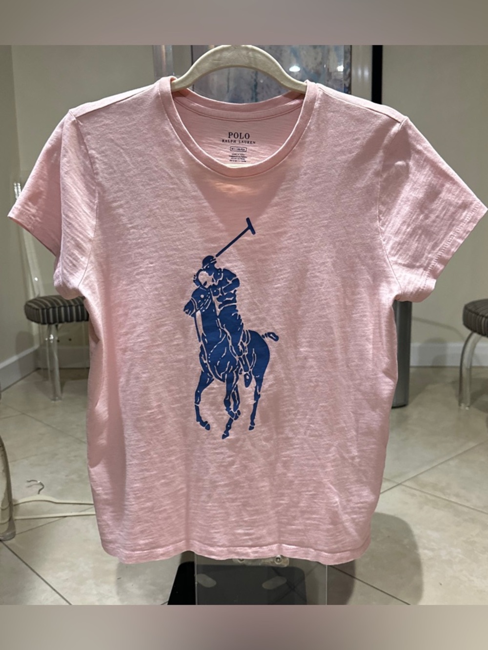 Polo Ralph Lauren “ Big Pony crew neck t-shirt - pink and blue